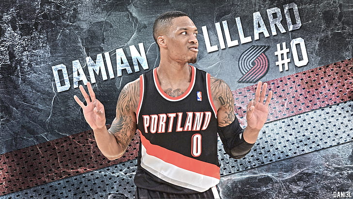 NBA, Portland, Trail Blazers, Portland Trail Blazers, Damian Lillard, HD wallpaper
