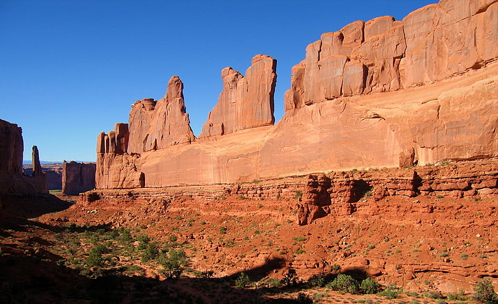 Arches National Park, brown rock formation, Nature, Desert, rock - object
