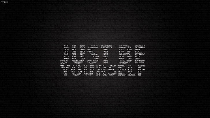 text, black, yourself, black and white, pattern, graphics, HD wallpaper