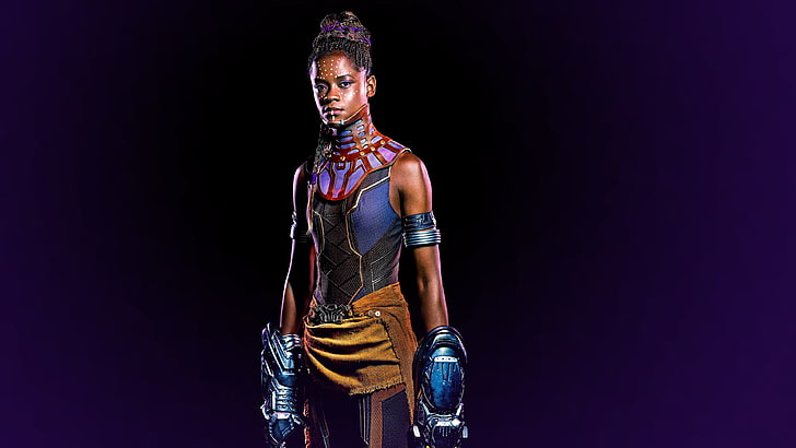 female game character illustration, Black Panther, Marvel Cinematic Universe