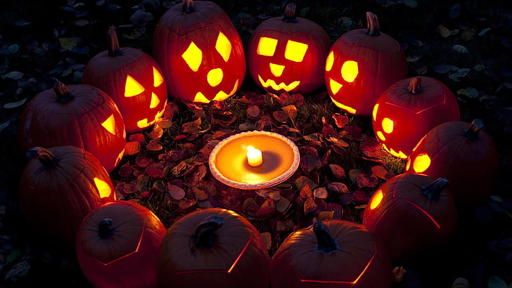 gathering, jack, lantern, lanterns, pumpkins, celebration, burning