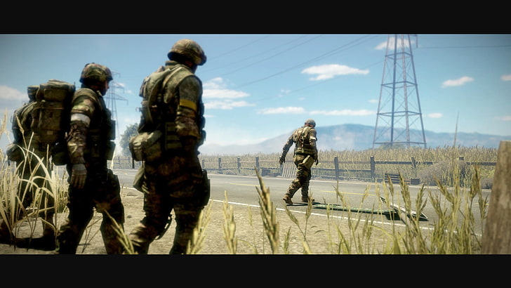 men's green combat suit, Battlefield Bad Company 2, soldier, war