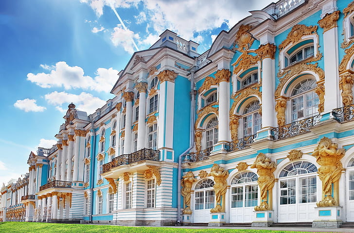 Saint Petersburg, Russia, Catherine Palace, HD wallpaper