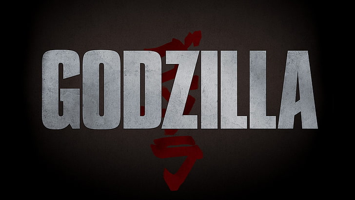 movies, Godzilla, red, studio shot, text, black background, HD wallpaper