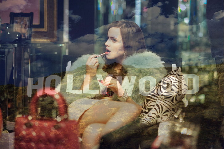 Emma Watson, The Bling Ring, Hollywood, movies, actress, fur coats, HD wallpaper