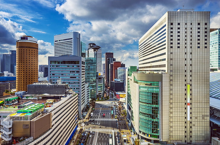 Cities, Osaka, Japan, built structure, architecture, building exterior