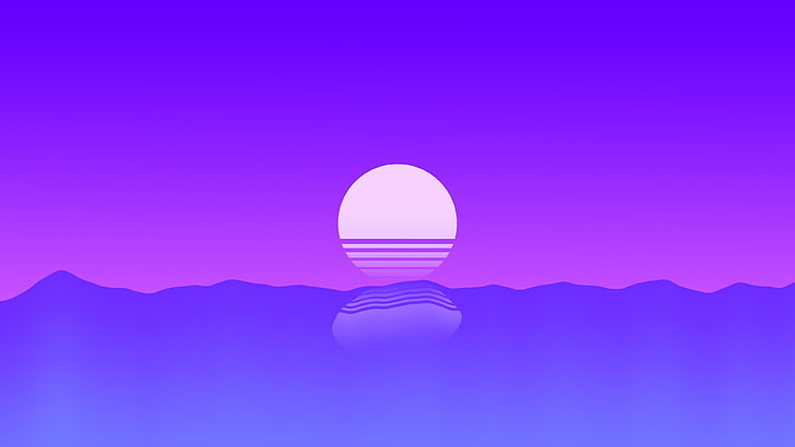 HD wallpaper: Purple Sunset Minimal 4K, sky, blue, pink color, no people,  nature | Wallpaper Flare