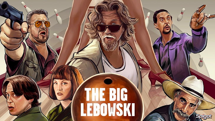 two black and red and white printed shirts, The Big Lebowski, HD wallpaper