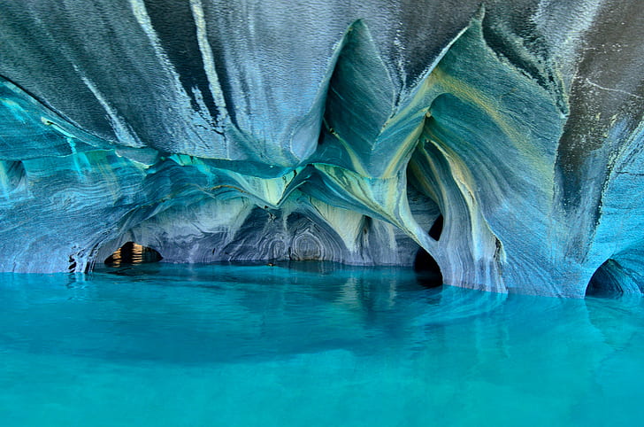 photo of clear body of water, Marble, capillas, puerto, chile
