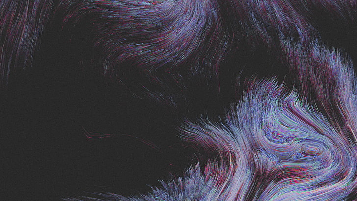 purple and black fur painting, Aeforia, abstract, lines, pixel sorting, HD wallpaper