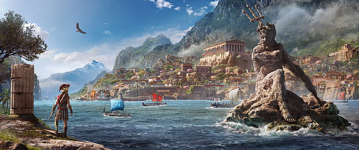 video games, Video Game Art, Assassin's Creed Odyssey, Greece, HD wallpaper