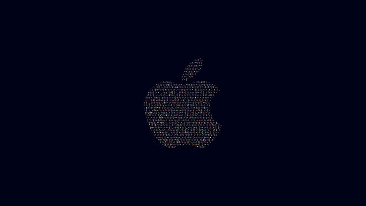 Apple Inc., Blue Background, coding, HD wallpaper