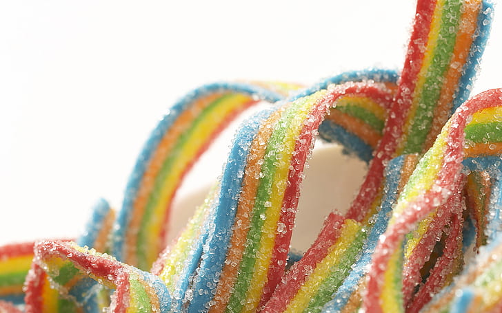 Rainbow Sugar Candy, food and drink, HD wallpaper