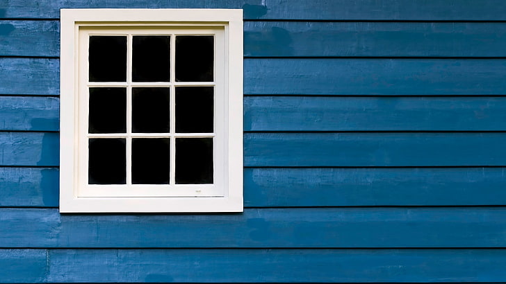 white wooden French window, wall, simple, planks, wooden surface, HD wallpaper