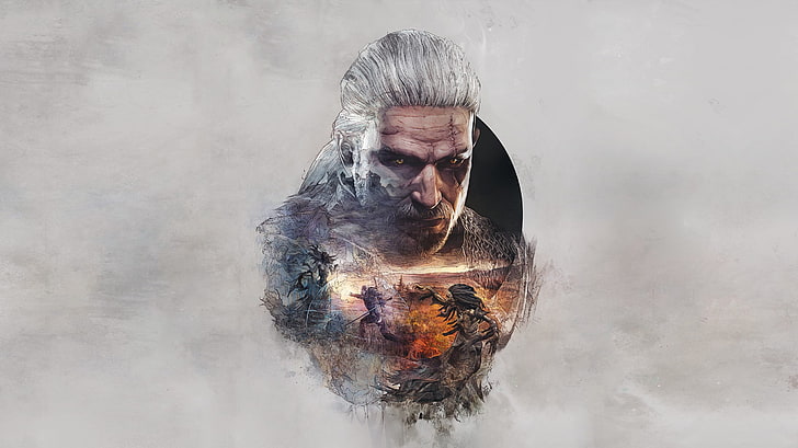 illustration of Witch Hunter protagonist illustration, The Witcher