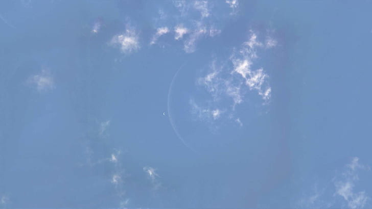 Two Crescents – Venus and the Moon HD, blue, clouds, sky, space