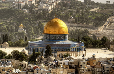 HD wallpaper: aqsa, dome of the rock on the temple, jerusalem, architecture  | Wallpaper Flare