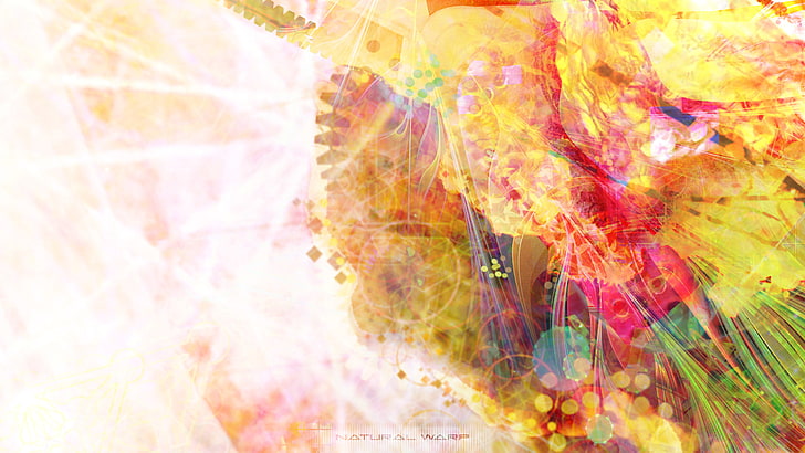 psychedelic, digital art, fractal, multi colored, backgrounds, HD wallpaper