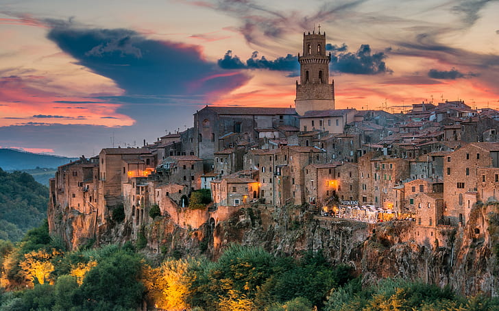 Italy, town, Tuscany, HD wallpaper