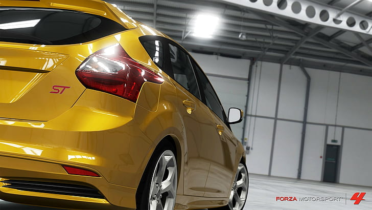 car, yellow cars, video games, Forza Motorsport 4