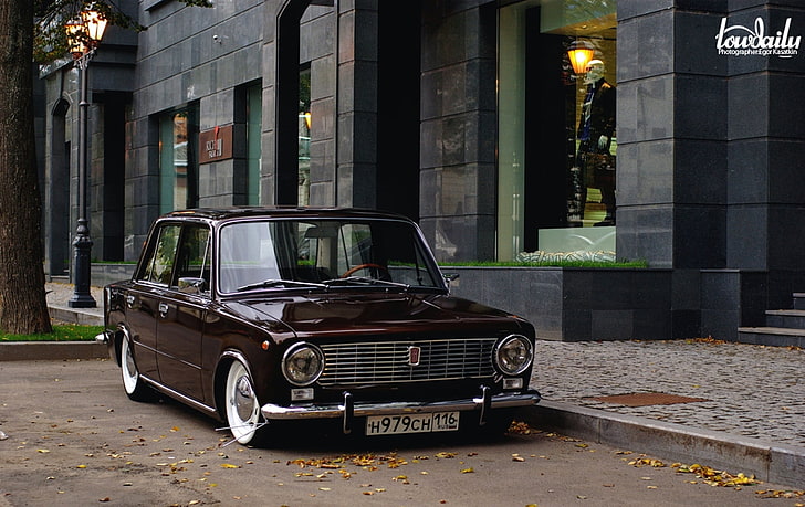 brown Tofas Murat 124, Lada, VAZ, 2101, low classic, car, old-fashioned, HD wallpaper