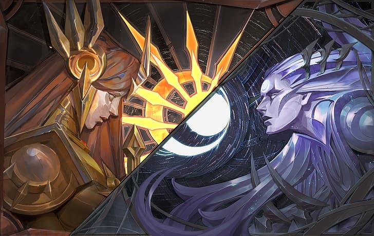 League of Legends, Diana (League of Legends), Leona (League of Legends), HD wallpaper