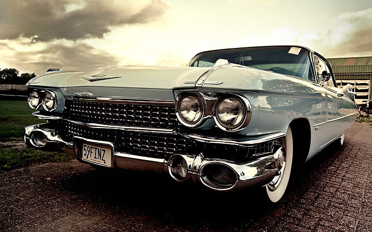 American cars, old car, Cadillac, Cadillac DeVille, Vintage car, HD wallpaper