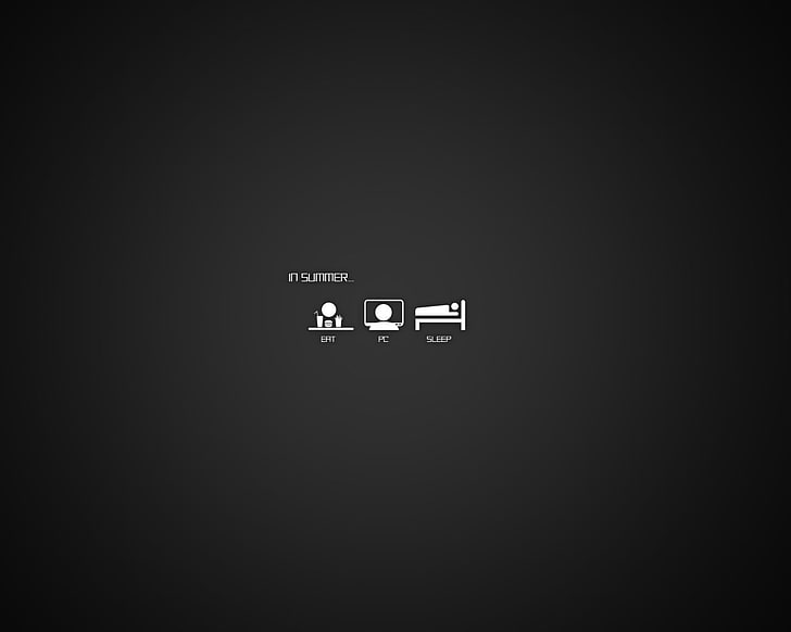 television and bed logos, text, humor, minimalism, communication, HD wallpaper