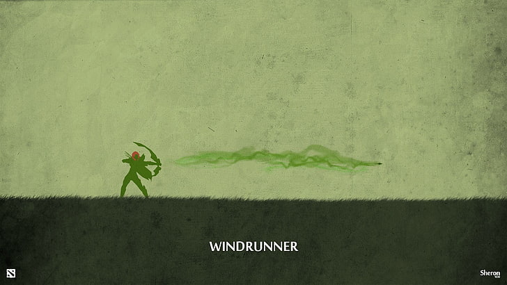 DOTA 2 Windrunner wallpaper, green, video games, plant, green color