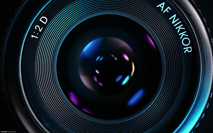 black Nikon DSLR camera lens, closeup, technology, camera - photographic equipment