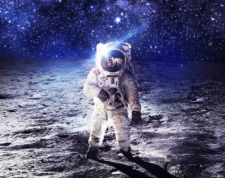 Man on the Moon, astronaut wallpaper, Space, Travel, Spaceman