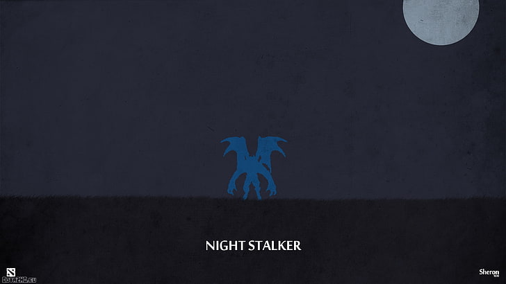 night stalker logo, dota 2, art, symbol, backgrounds, business