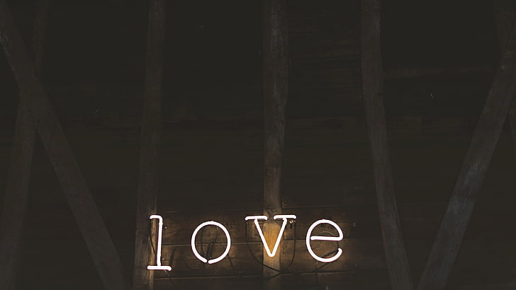 neon, photography, signs, love, illuminated, text, no people, HD wallpaper