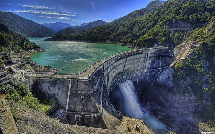 Japan, Kurobe Dam, HD wallpaper