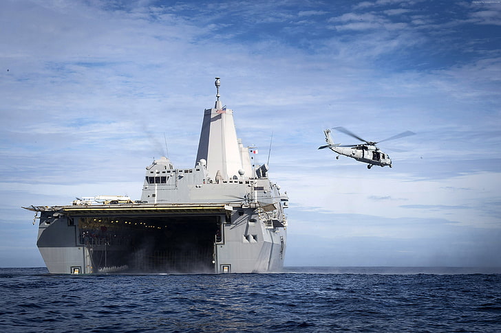 U.S. Navy, San Antonio-class, amphibious, transport dock, LPD-23, HD wallpaper