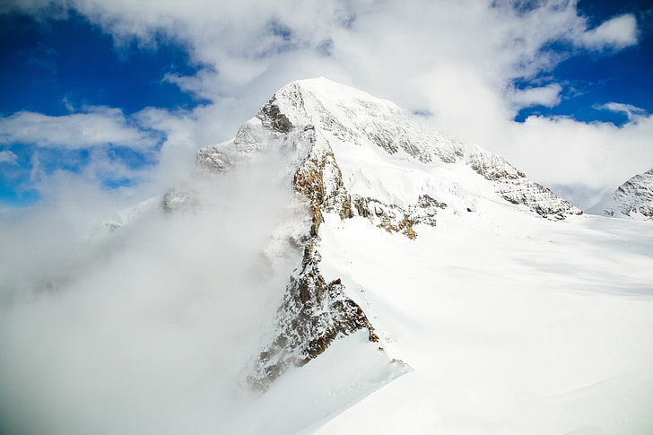 Mount Everest, Nepal, mountain, top, snow, clouds, mountain landscape