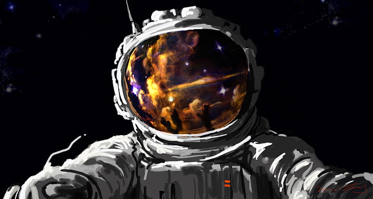 astronaut illustration, artwork, fantasy art, concept art, space