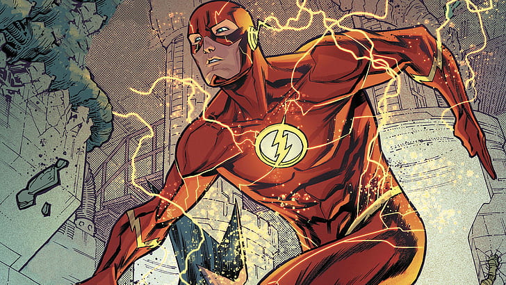 Flash, DC Comics, comic art, HD wallpaper