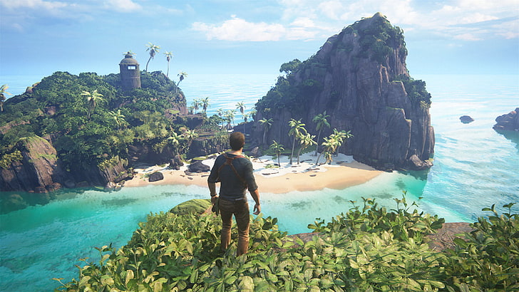 Uncharted digital wallpaper, Uncharted 4: A Thief's End, PlayStation 4