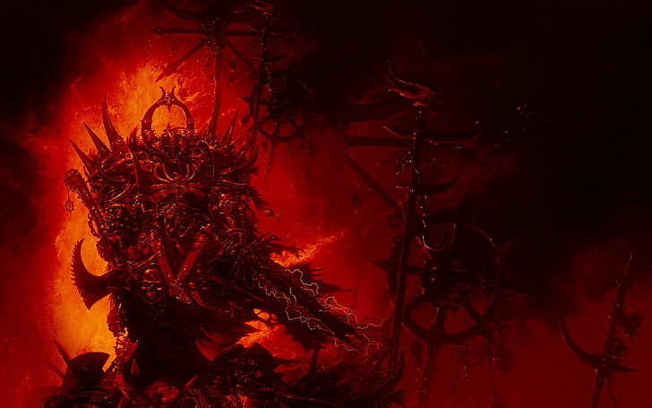 Khorne, Chaos lord, Warhammer, HD wallpaper