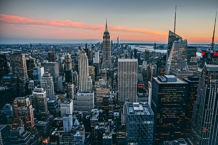 HD wallpaper: Manhattan, New york, Usa, Skyscrapers, building ...