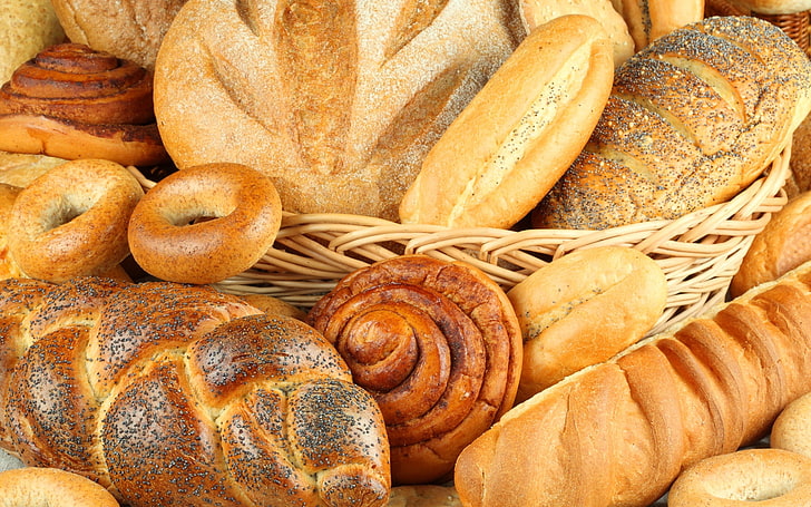 brown breads, shopping, baking, loaf, pretzels, dried, loaf of Bread