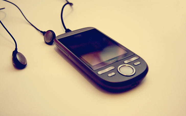 HTC Mobile Phone, black slide phone, hi-tech, HD wallpaper