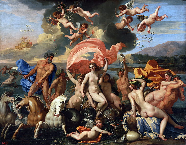 classic art, classical art, The Birth of Venus, Nicolas Poussin, HD wallpaper