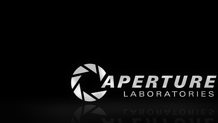 Caperture Laboratories logo, Portal (game), video games, western script