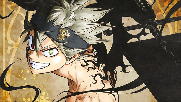 gray-haired male anime character wallpaper, Black Clover, Asta (Black Clover)