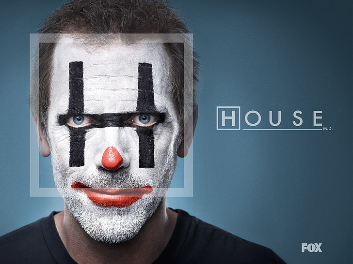 House M.D. wallpaper, clown, Dr. house, Hugh Laurie, one person, HD wallpaper