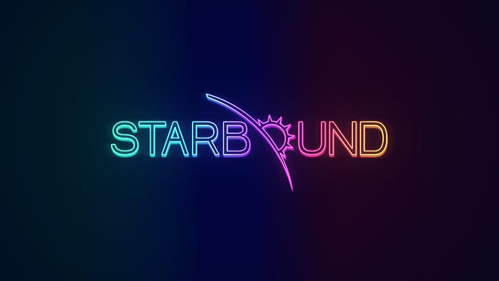 Starbound, neon, spectrum, colorful, HD wallpaper