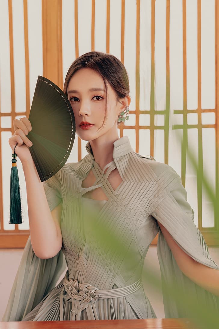 Asian, women, celebrity, Li Yitong, HD wallpaper