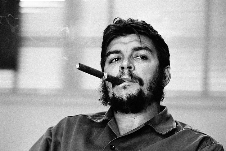 Che Guevara, portrait, headshot, smoking - activity, one person